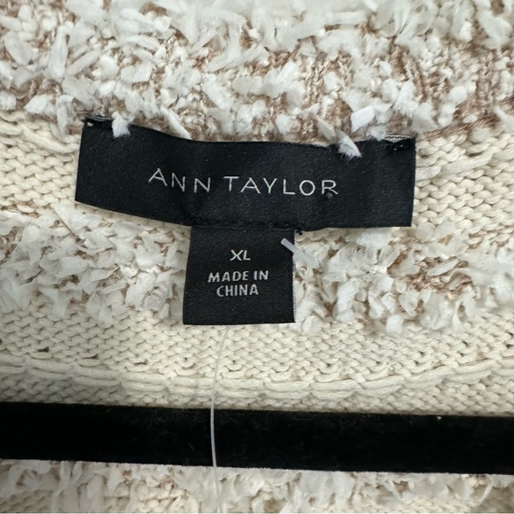 Ann Taylor NWT Striped Fringe Knit Jacket Blazer Cardigan - Picture 7 of 8